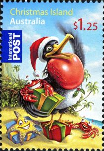 Christmas Island Frigatebird with Presents