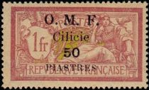 Type Merson overprinted and Turkish surcharge