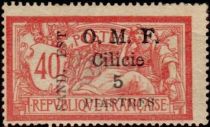 Type Merson overprinted and Turkish surcharge