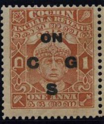 Maharaja Rama Varma III (overprinted)