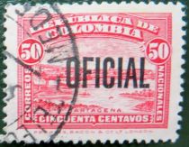 View of Cartagena Overprinted