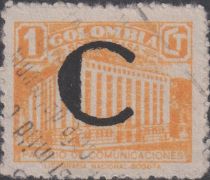 Ministry of Post and Telegraphs Building overprinted "C"