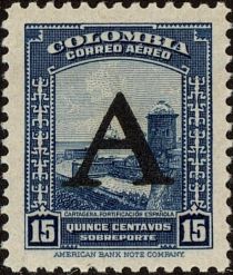 Spanish Fortification, Cartagena - overprinted