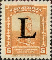 Pre-Columbian Monument - overprinted