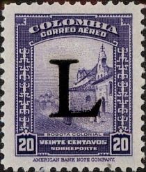 Street in Bogotá - overprinted