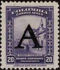 Street in Bogotá - overprinted