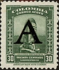 Pre-Columbian Monument - overprinted