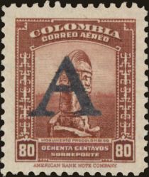 Pre-Columbian Monument - overprinted