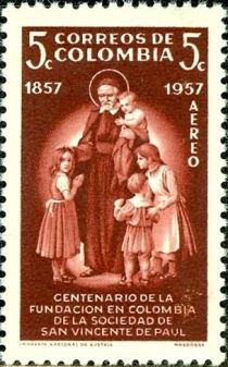 St.Vincent de Paul with children