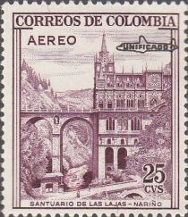 Las Lajas Sanctuary,Nariño Overprinted