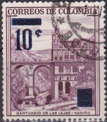 Las Lajas Sanctuary,Nariño Overprinted