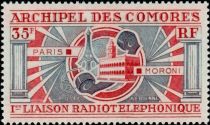 1ère liaison radiotélephonique Paris-Moroni-First radiotelep