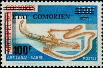 Sabre overprinted and surcharged