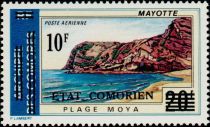 Moya Beach overprinted and surcharged