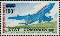 Moroni-Paris Airline overprinted and surcharged