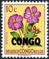 Dissotis magnifica overprinted CONGO