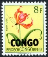 Gloriosa simplex overprinted CONGO