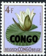 Nymphaea maculata overprinted CONGO