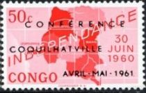 Overprint “Conférence Coquilhatville avril-mai 1961”