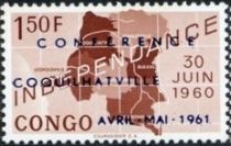 Overprint “Conférence Coquilhatville avril-mai 1961”