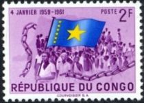 Congolese with national flag