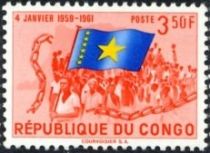 Congolese with national flag