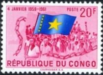 Congolese with national flag