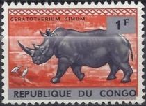 Recuperation - White Rhinoceros overprinted, surcharged