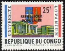 10th anniversary of the University of Lovanium, overprinted