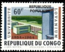 10th anniversary of the University of Lovanium, overprinted