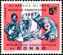 CD 633 with red overprint new value  'Nouvelle Constitution