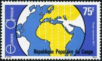 Globe with Africa and Europe in yellow