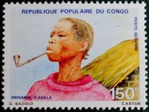 Adala Farmer's wife smokes a pipe