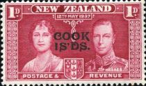 King George VI and Queen Elizabeth - overprinted