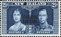 King George VI and Queen Elizabeth - overprinted