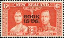 King George VI and Queen Elizabeth - overprinted