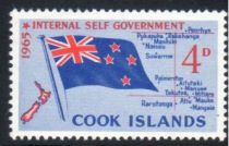 New Zealand Ensign and Map of Cook Islands