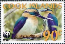 Mangaia Kingfisher (Todiramphus ruficollaris)