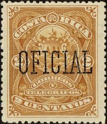 Coat of Arms overprinted "OFICIAL"