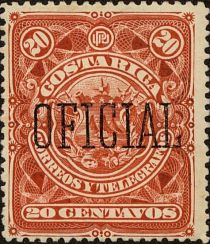 Coat of Arms overprinted "OFICIAL"