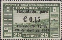 National Stadium overprinted and surcharged