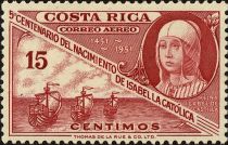 Queen Isabella I and Caravels of Columbus