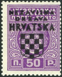 Overprint on Postage Due Stamp