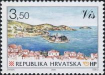 City view of Vis with Peninsula Pirovo