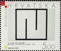 Julije Knifer, Meandar, 1978, acrylic on canvas