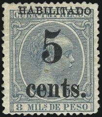 King Alfonso XIII, Habilitado surcharge