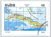 Map of Cuba, 1973