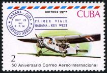 Ford 5-AT trimotor airplane and Havana-Key West cachet