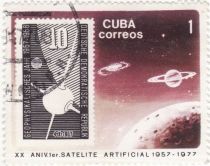 Sputnik 1 and East German Stamp