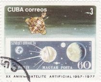 "Luna 16" and Hungarian stamp